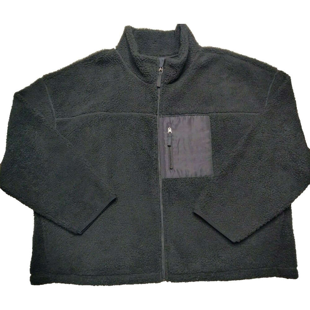 Arizona Jeans Women Plus 3X Black Faux Fur Zip Up‎ Jacket NEW